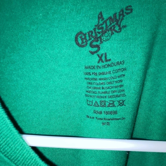 A Christmas Story “I Triple Dog Dare You”T-Shirt Size XL Green 100% Cotton - Picture 3 of 4